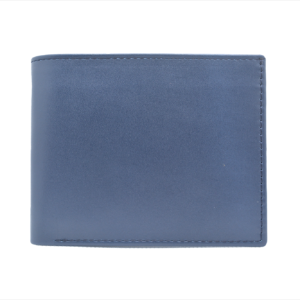 lethrix men's genuine leather bifold wallet with coin pocket navy blue | pakistan